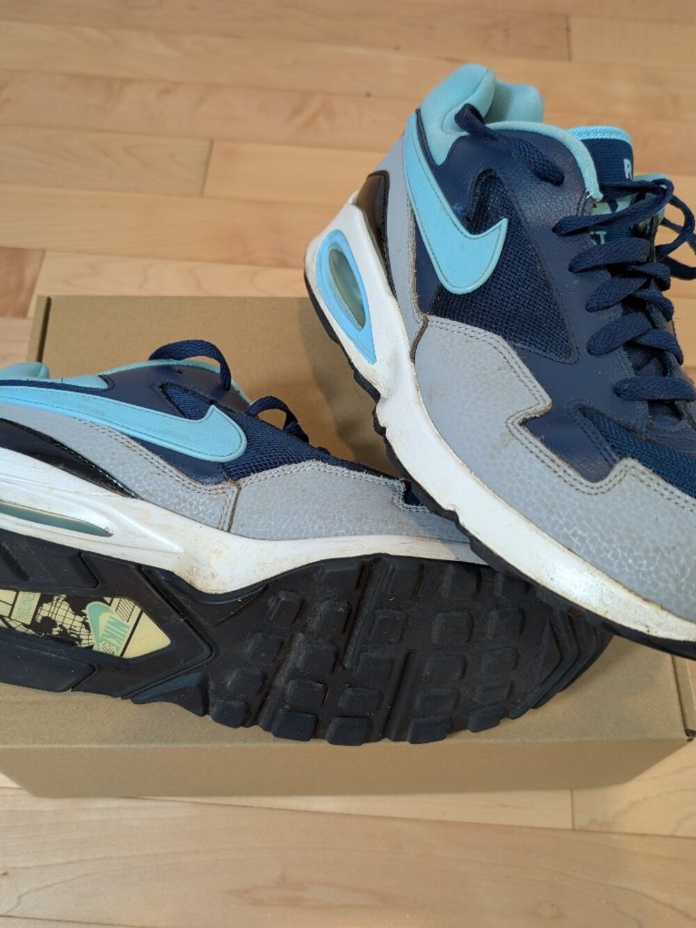 Nike Women's Air Max ST Trainers Blue/Navy/Grey Size 11